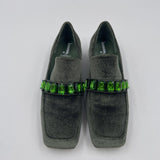 Mocassino in velluto PJ602D VERDE JEANNOT 