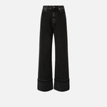 Jeans wide leg con risvolto 105541A2RR PJ4 PINKO 