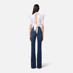 Camicia balloon in popeline CA10156E2 100 ELISABETTA FRANCHI 