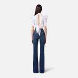 Camicia balloon in popeline CA10156E2 100 ELISABETTA FRANCHI 