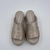 Sandalo zeppa satin
