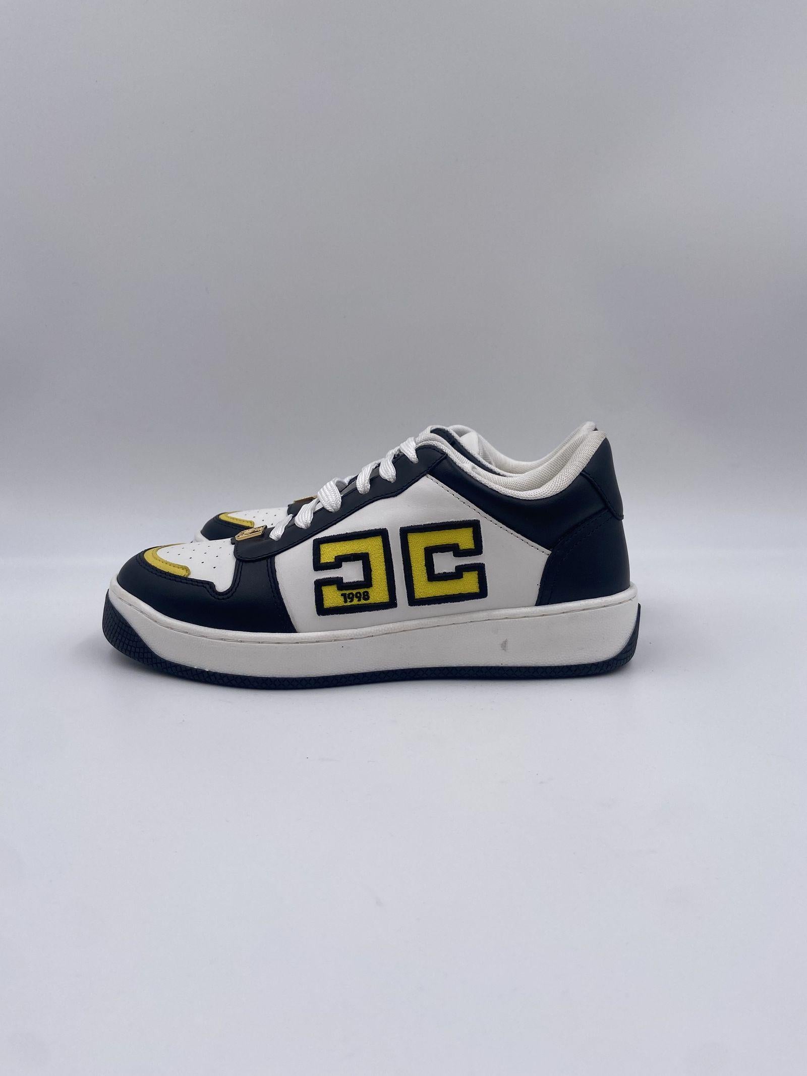 Sneakers in pelle logo bicolor - Elisabetta Franchi SA40G46E2 314 ELISABETTA FRANCHI 