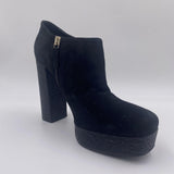 Tronchetto scamosciato con plateau LB645 NERO LELLA BALDI 