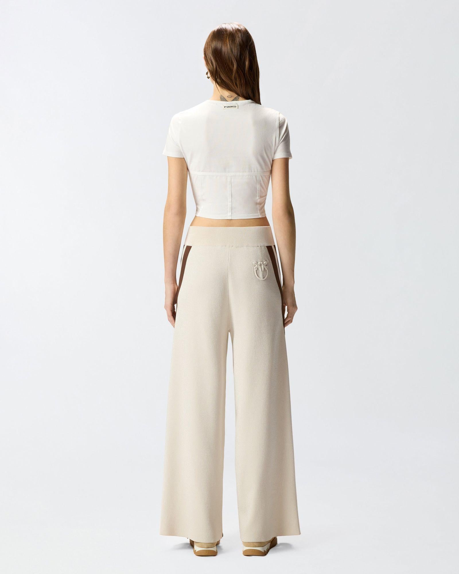 Pantaloni con bande 106335A34D C44 PINKO 