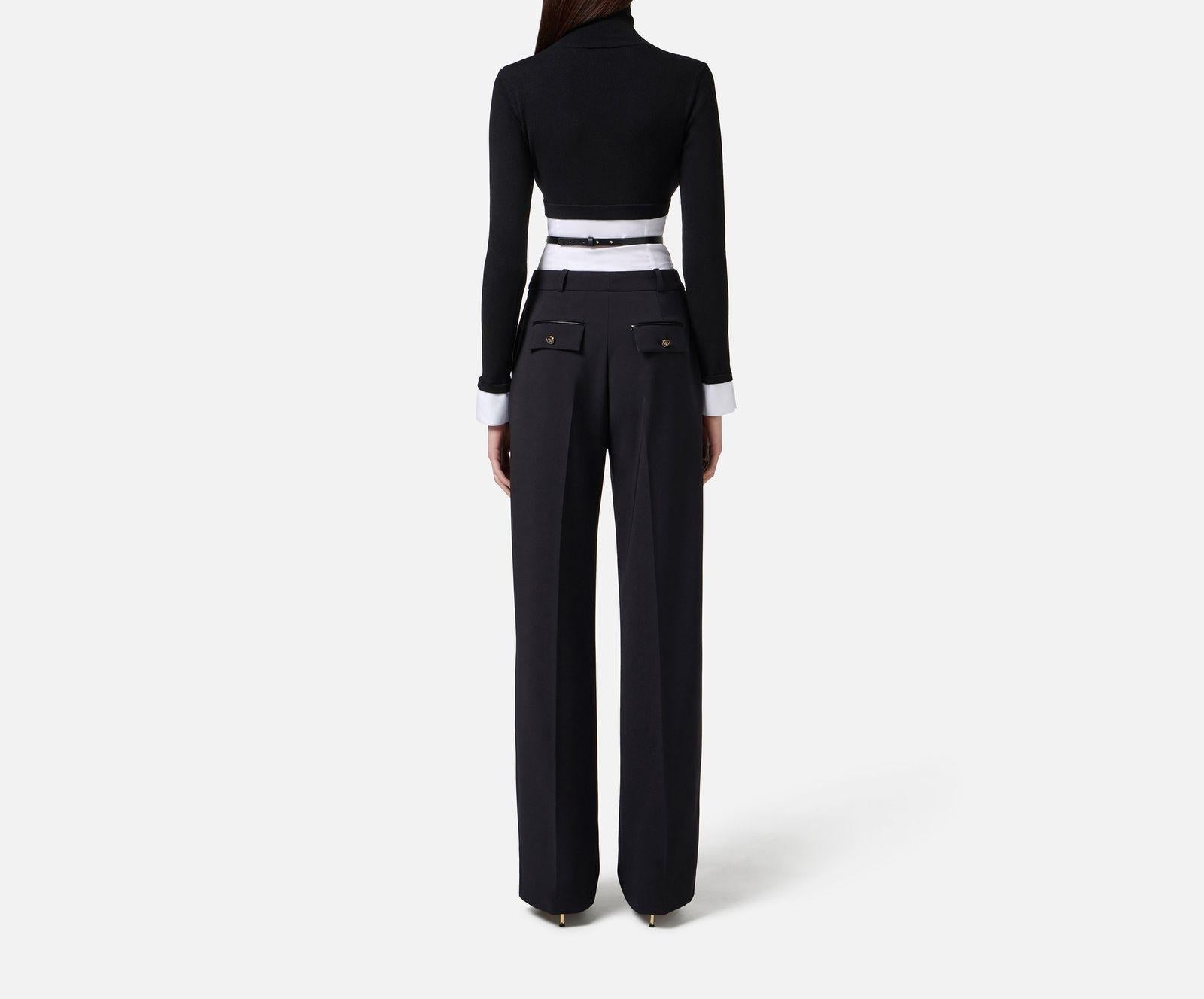 Maglia effetto camicia - Elisabetta Franchi MK14T56E2 222 ELISABETTA FRANCHI 