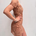 Abito trasparente con perline - Elisabetta Franchi AR24A22E1 181 ELISABETTA FRANCHI 
