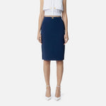 Gonna con bande in raso - Elisabetta Franchi GO09951E2 DC8 ELISABETTA FRANCHI 