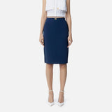 Gonna con bande in raso - Elisabetta Franchi GO09951E2 DC8 ELISABETTA FRANCHI 