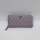 Portafoglio zip-around in nappa chevron