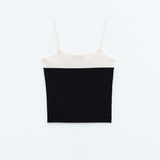 Top cropped bicolore