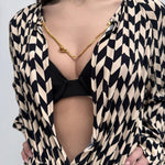 Abito stampa geometrica - Elisabetta Franchi AB38632E2 G80 ELISABETTA FRANCHI 