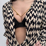 Abito stampa geometrica - Elisabetta Franchi AB38632E2 G80 ELISABETTA FRANCHI 