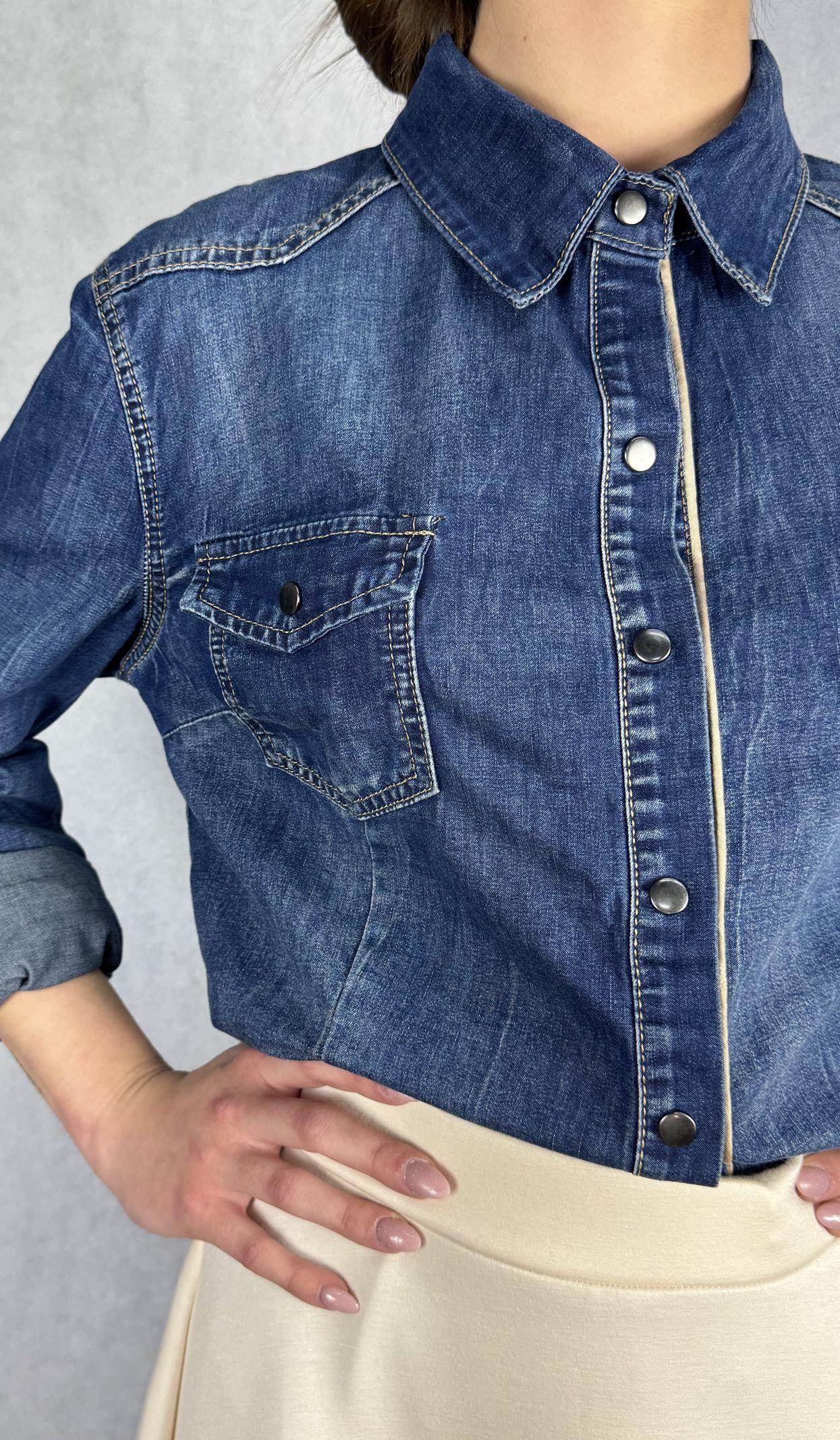 Camicia denim lavaggio scuro 220102JC760 DENIM OFELIA 