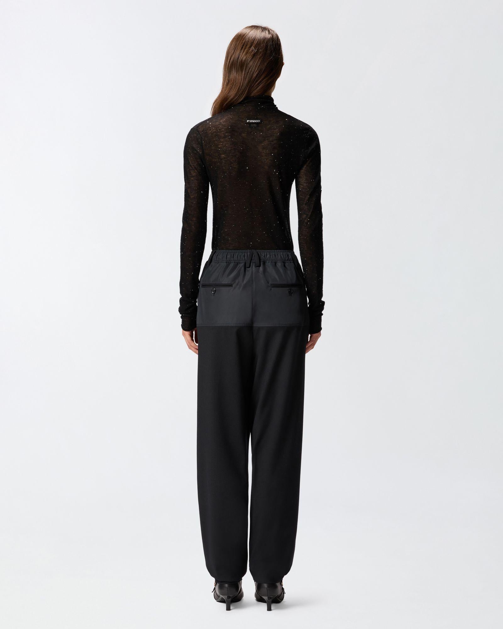 Maglia con micro paillettes 105821A2PM Z99 PINKO 