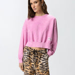 Felpa cropped girocollo 106341A33M Q48 PINKO 