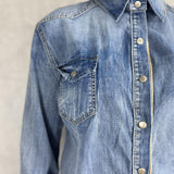 Camicia denim lavaggio chiaro