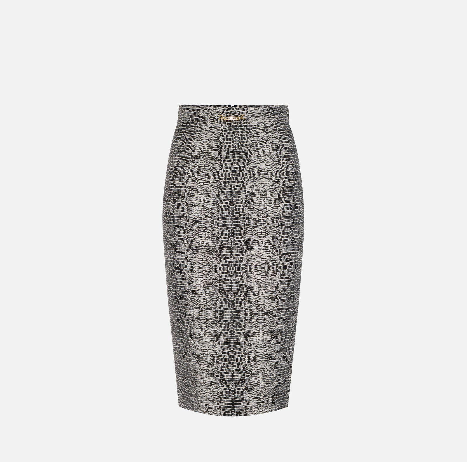 Gonna stampa pitone - Elisabetta Franchi GO14157E2 110 ELISABETTA FRANCHI 