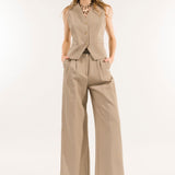 Pantalone gessato con pence