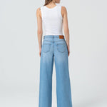 Jeans wide leg lavaggio chiaro FP25SV3015D41903 062 FRACOMINA 