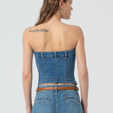 Bustier slim fit in denim