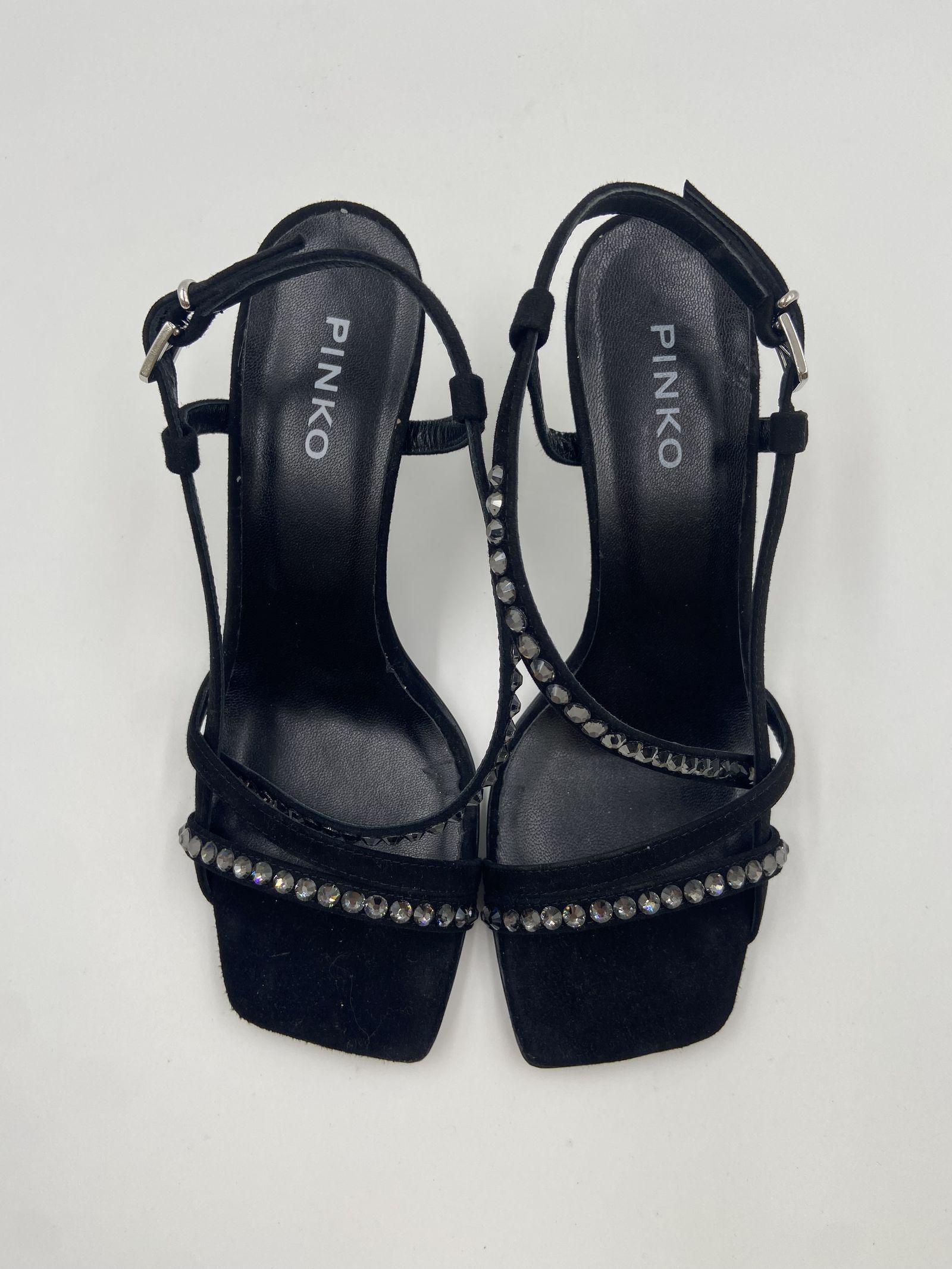 Sandalo scamosciato con strass 100670-A0NZ Z99 PINKO 