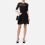 Abito con motivo chevron e borchie AM03B46E2 110 ELISABETTA FRANCHI 