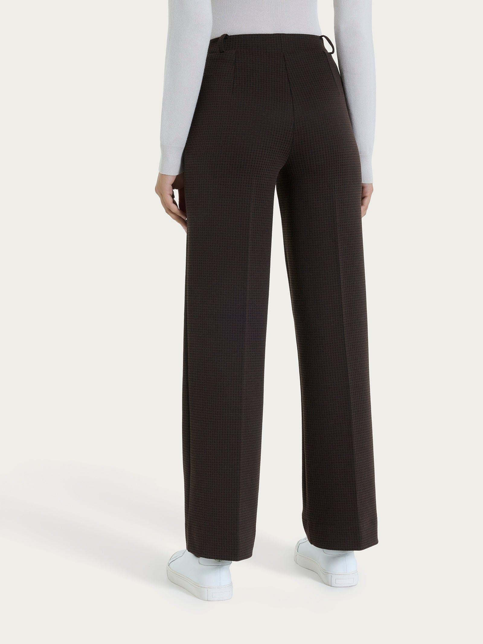 Pantalone con motivo micro check DR49PEFW25 A75F RAGNO 