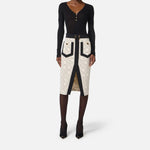 Gonna bicolor in doppio crepe - Elisabetta Franchi GOS0156E2 EF1 ELISABETTA FRANCHI 