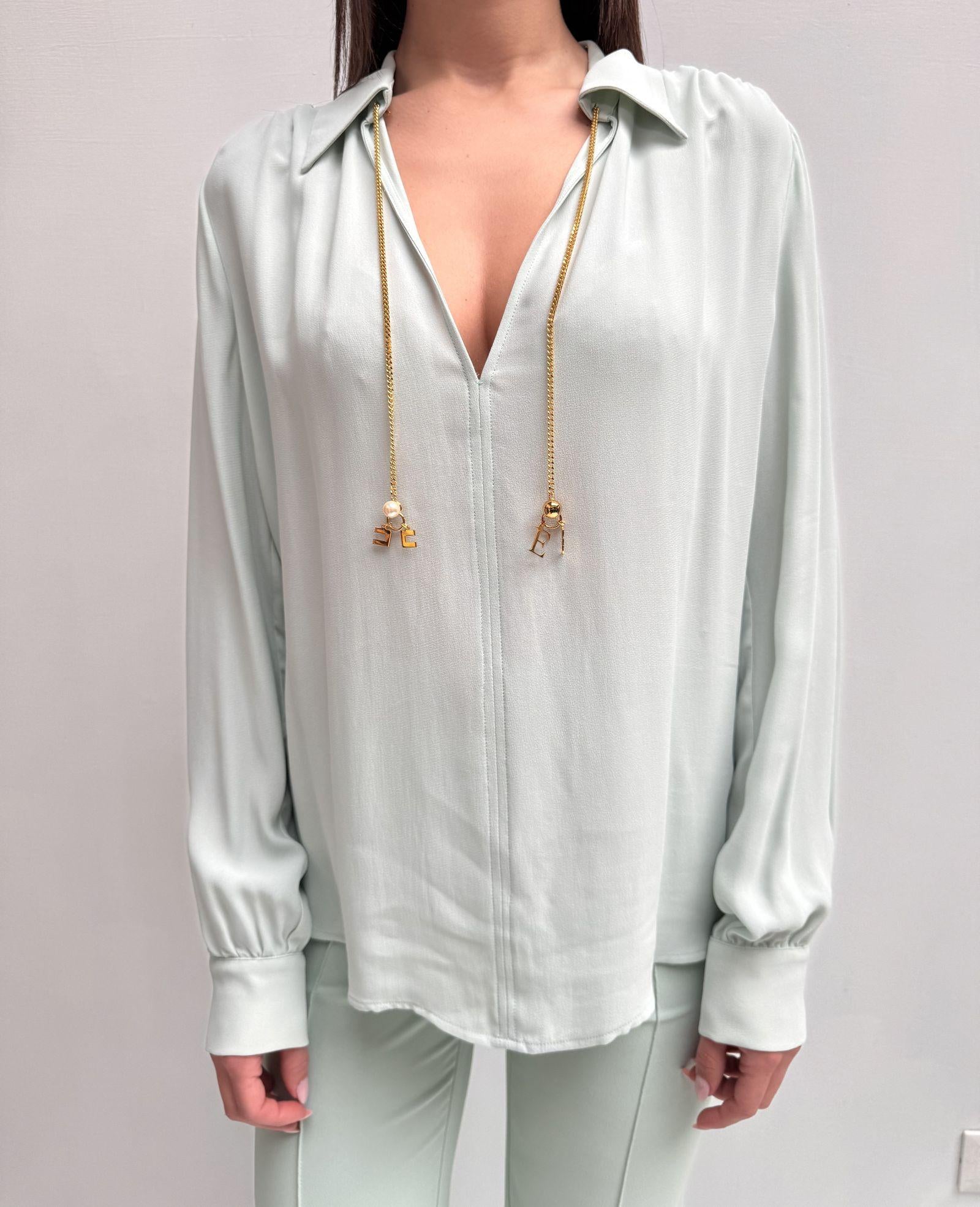 Camicia con catena - Elisabetta Franchi CAT3041E2 BV9 ELISABETTA FRANCHI 