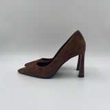 Dècolletè in pelle scamosciata 2470 CIOCCOLATO SPAZIO MODA 