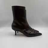 Stivaletto  moro con cinturini 9559 MORO SPAZIO MODA 