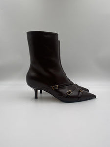 Stivaletto  moro con cinturini