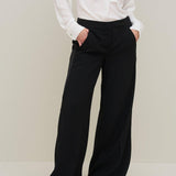 Pantalone largo in crepe satin