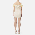 Abito in duchesse con fiori - Elisabetta Franchi ABT5152E2 DC7 ELISABETTA FRANCHI 