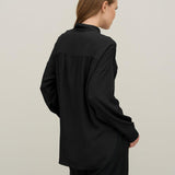 Camicia over in crepe de chine