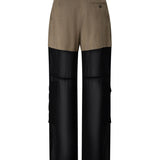 Pantalone cargo con georgette semitrasparente