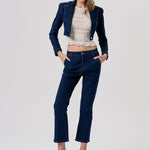 Giacca crop in denim con spalline - Fracomina FR26SJ1016D46093 L23 FRACOMINA 