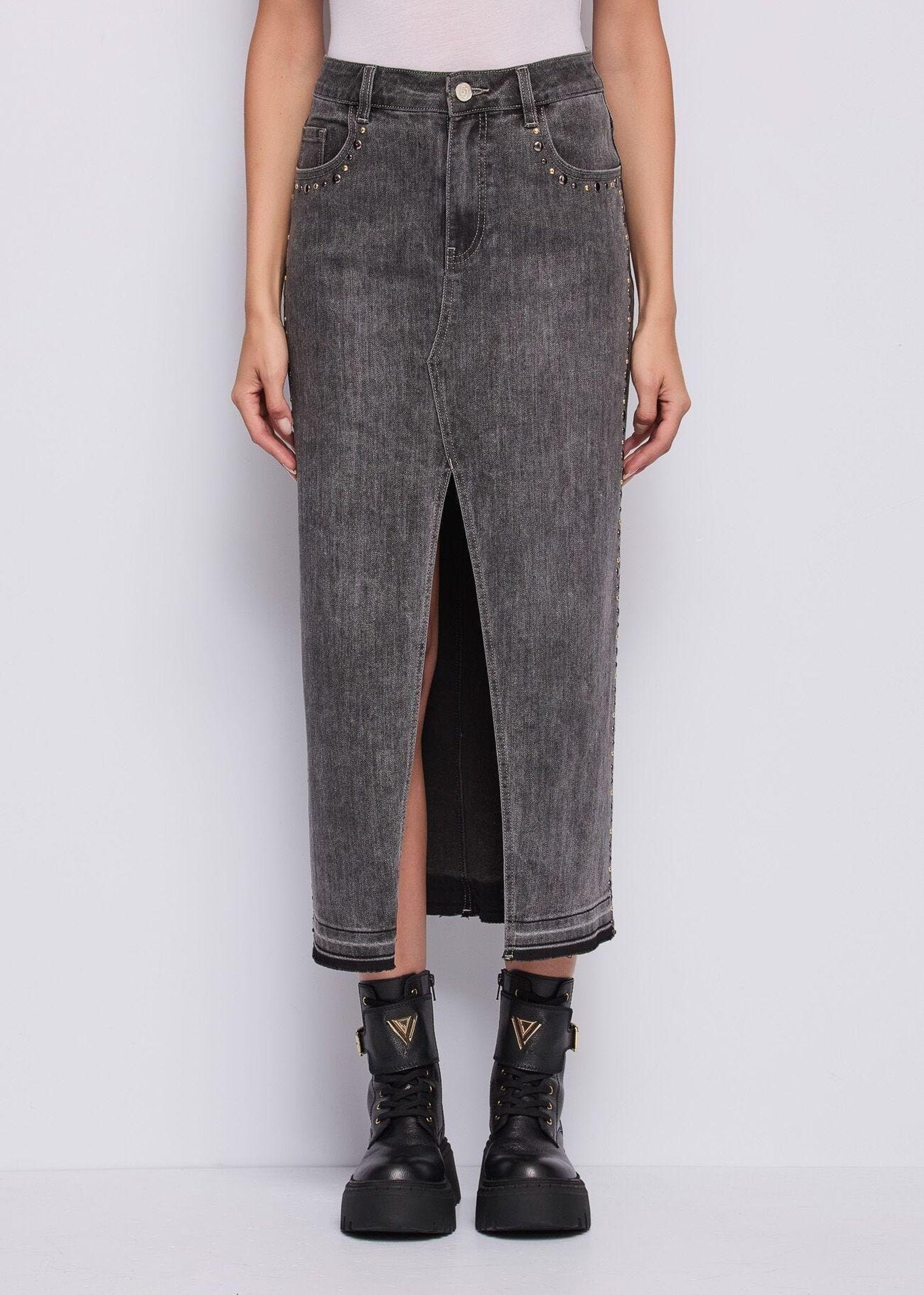 Gonna longuette con borchie 521BD76004 00 GAUDI' 