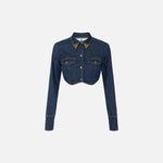 Camicia cropped in denim CJ34D51E2 104 ELISABETTA FRANCHI 