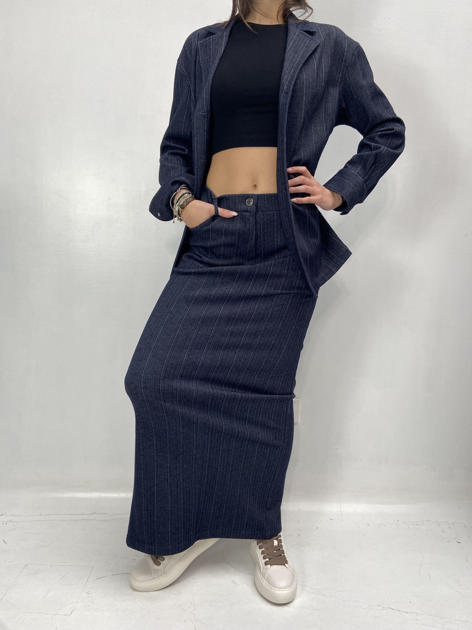 Giacca denim B985 DENIMBLU OFELIA 