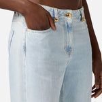 Jeans a palazzo con dettaglio logo PJ94I51E2 192 ELISABETTA FRANCHI 
