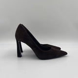 Dècolletè in pelle scamosciata 2470 MORO SPAZIO MODA 