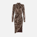 Abito stampa alligatore - Elisabetta Franchi AB89261E2 644 ELISABETTA FRANCHI 