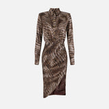 Abito stampa alligatore - Elisabetta Franchi AB89261E2 644 ELISABETTA FRANCHI 
