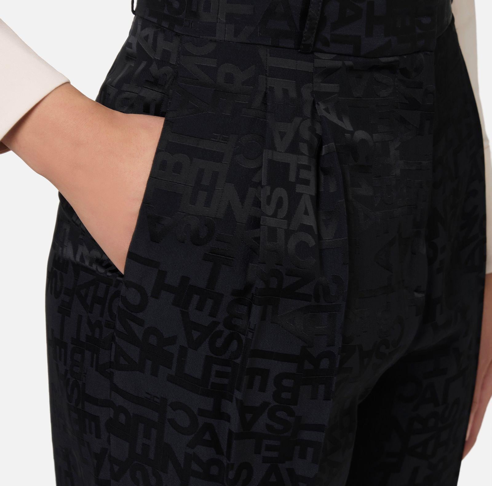 Pantalone jaquard lettering PA013446E2 110 ELISABETTA FRANCHI 