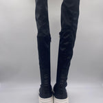 Stivale bicolor sopra al ginocchio 79091 NERO JEANNOT 