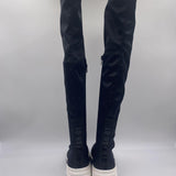 Stivale bicolor sopra al ginocchio 79091 NERO JEANNOT 