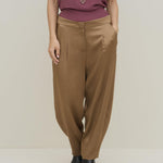 Pantalone con pinces in raso - Carla G PELE12 D1 23 CARLA G. 
