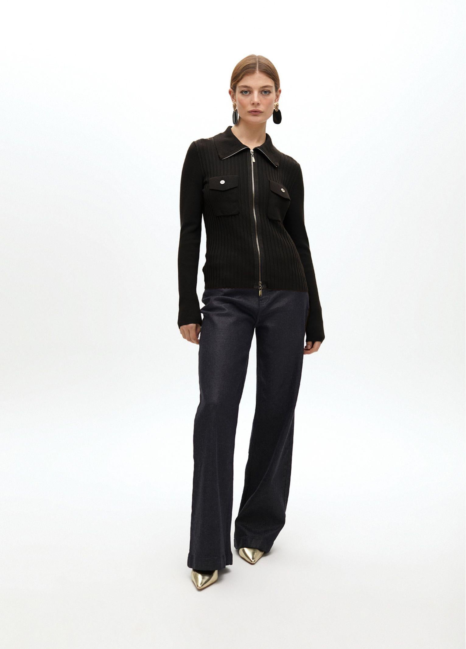 Cardigan con cerniera LF2511007 00N LOLA 