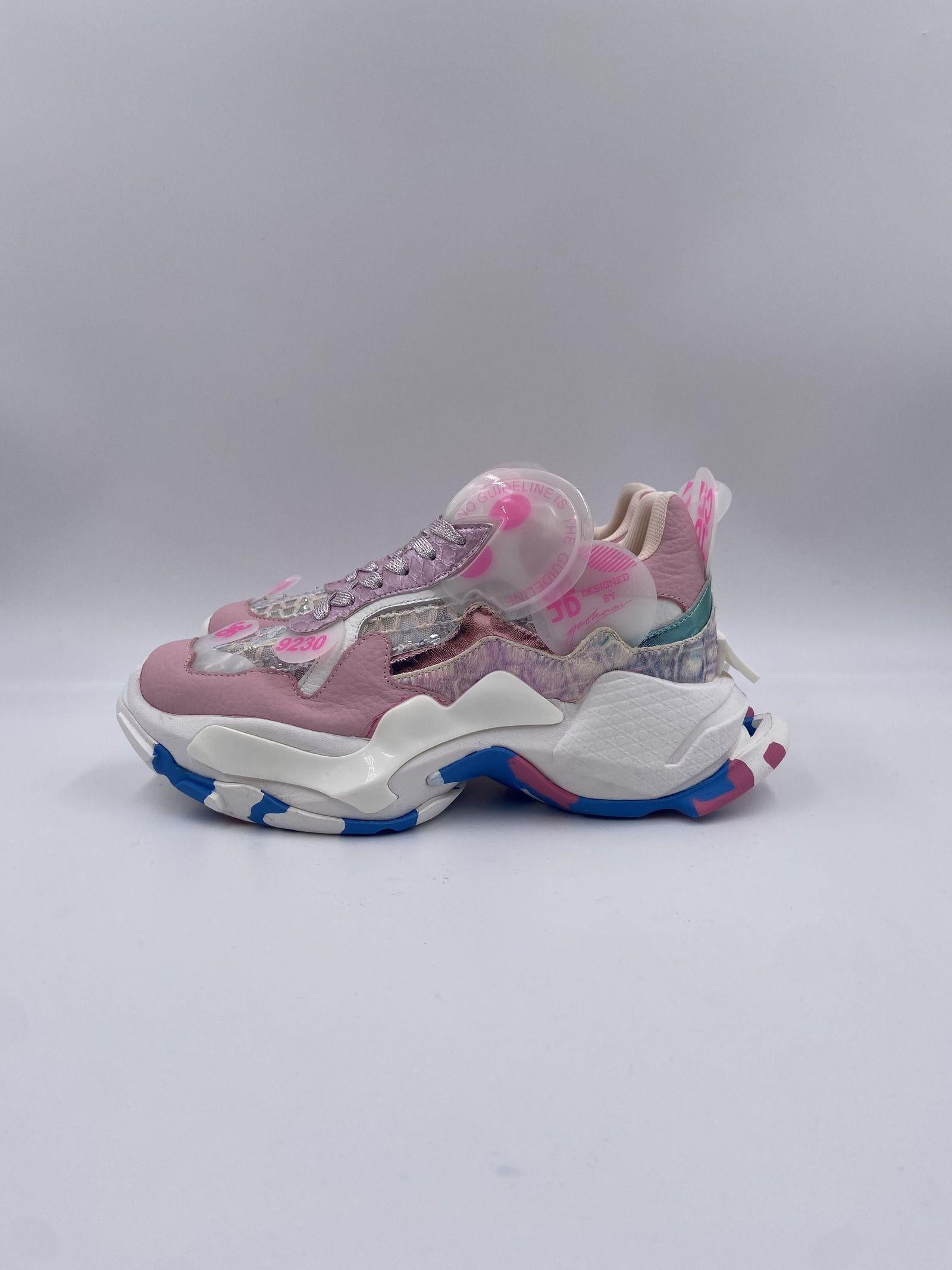 Sneakers rosa viola bianco 068 4801ROSA-VIOLA-BIANCO CLJD 